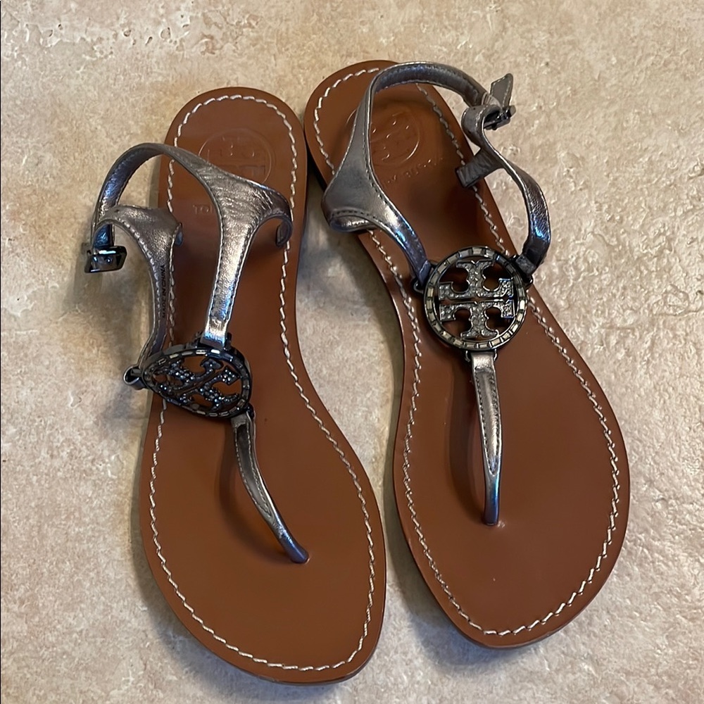 Tory Burch Silver Women's Sandals